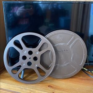 Vintage GB Goldberg Bros. 14”/16mm Metal Film Reel Can